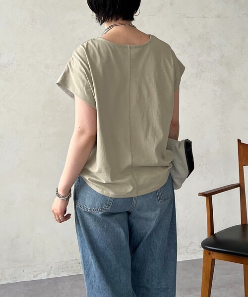 un dix cors(アンディコール)の「前後切り替えプルオーバー(Tシャツ/カットソー・レディース・ブラック/アイボリー・FREE)」の13枚目の写真