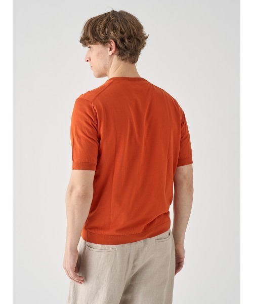 JOHN SMEDLEY(ジョンスメドレー)の「半袖コットンニットTシャツ(ニット/セーター・メンズ・レッド系・M/L)」の6枚目の写真