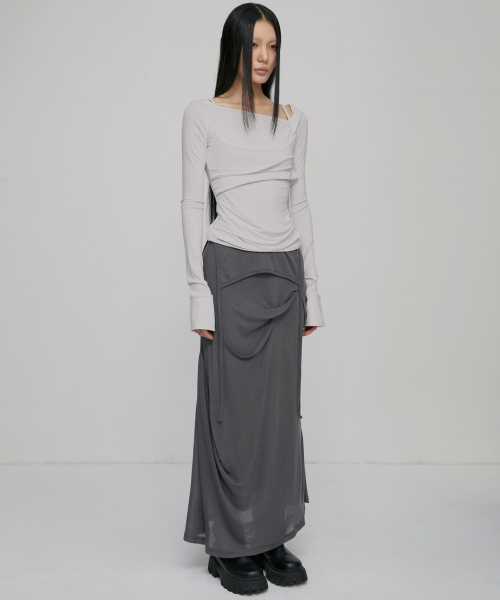 FLAREUP(フレアアップ)の「Layered Bustier Long Sleeve (FL-105_Cloud White)(Tシャツ/カットソー・レディース・ホワイト・OS)」の9枚目の写真