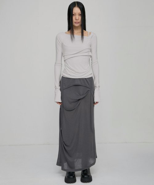 FLAREUP(フレアアップ)の「Layered Bustier Long Sleeve (FL-105_Cloud White)(Tシャツ/カットソー・レディース・ホワイト・OS)」の8枚目の写真