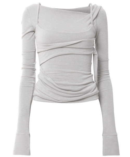 FLAREUP(フレアアップ)の「Layered Bustier Long Sleeve (FL-105_Cloud White)(Tシャツ/カットソー・レディース・ホワイト・OS)」の6枚目の写真