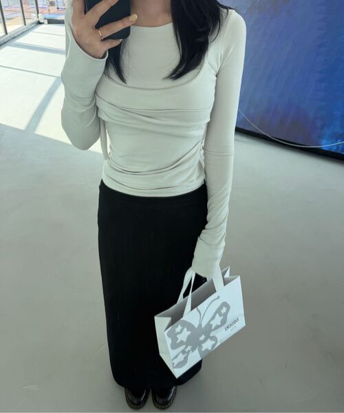 FLAREUP(フレアアップ)の「Layered Bustier Long Sleeve (FL-105_Cloud White)(Tシャツ/カットソー・レディース・ホワイト・OS)」の15枚目の写真