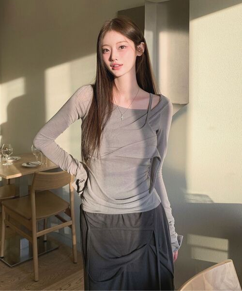 FLAREUP(フレアアップ)の「Layered Bustier Long Sleeve (FL-105_Cloud White)(Tシャツ/カットソー・レディース・ホワイト・OS)」の16枚目の写真