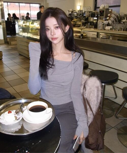 FLAREUP(フレアアップ)の「Layered Bustier Long Sleeve (FL-105_Cloud White)(Tシャツ/カットソー・レディース・ホワイト・OS)」の22枚目の写真