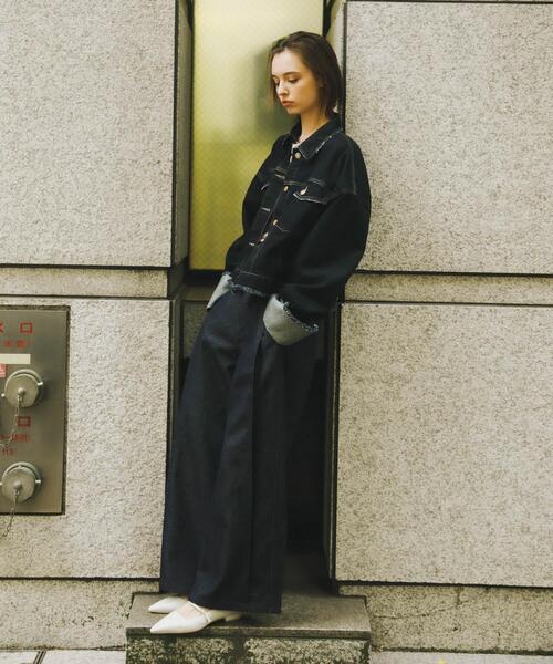SENSE OF PLACE by URBAN RESEARCH（センスオブプレイスバイアーバンリサーチ）の「ロールアップデニムジャケット（デニムジャケット・レディース・ワンウォッシュ/ライトインディゴブルー・ONE）」の3枚目の写真