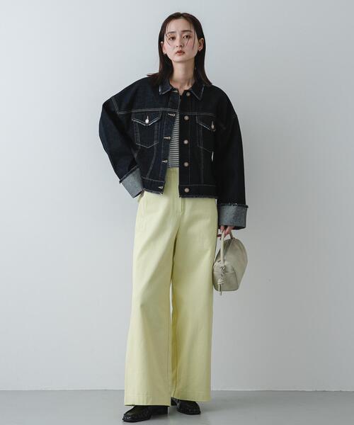 SENSE OF PLACE by URBAN RESEARCH（センスオブプレイスバイアーバンリサーチ）の「ロールアップデニムジャケット（デニムジャケット・レディース・ワンウォッシュ/ライトインディゴブルー・ONE）」の7枚目の写真