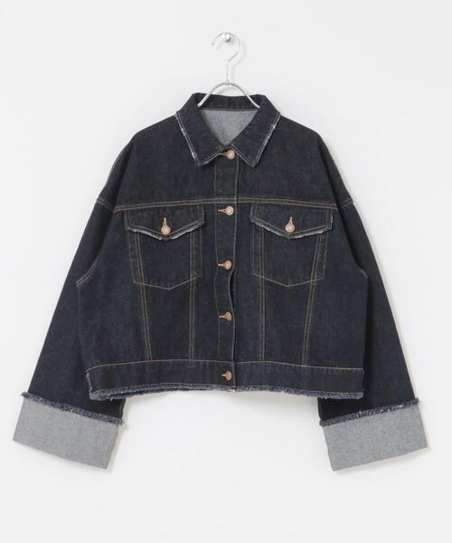 SENSE OF PLACE by URBAN RESEARCH（センスオブプレイスバイアーバンリサーチ）の「ロールアップデニムジャケット（デニムジャケット・レディース・ワンウォッシュ/ライトインディゴブルー・ONE）」の9枚目の写真