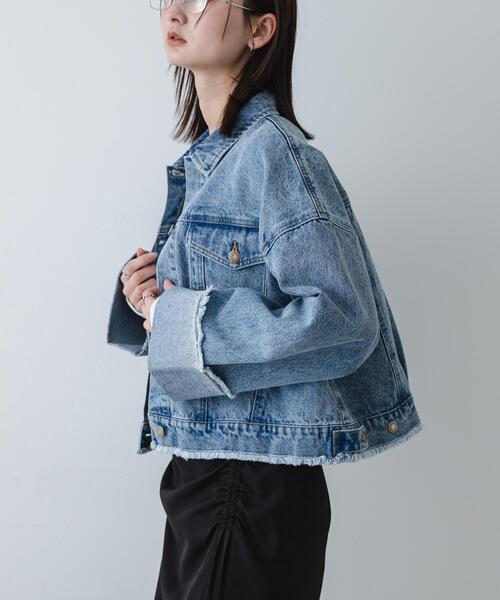SENSE OF PLACE by URBAN RESEARCH（センスオブプレイスバイアーバンリサーチ）の「ロールアップデニムジャケット（デニムジャケット・レディース・ワンウォッシュ/ライトインディゴブルー・ONE）」の13枚目の写真