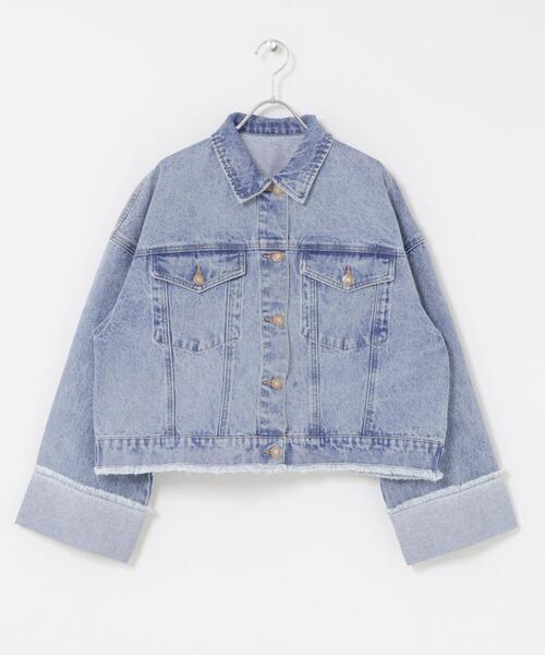 SENSE OF PLACE by URBAN RESEARCH（センスオブプレイスバイアーバンリサーチ）の「ロールアップデニムジャケット（デニムジャケット・レディース・ワンウォッシュ/ライトインディゴブルー・ONE）」の17枚目の写真