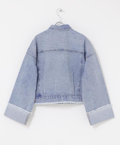 SENSE OF PLACE by URBAN RESEARCH（センスオブプレイスバイアーバンリサーチ）の「ロールアップデニムジャケット（デニムジャケット・レディース・ワンウォッシュ/ライトインディゴブルー・ONE）」の20枚目の写真