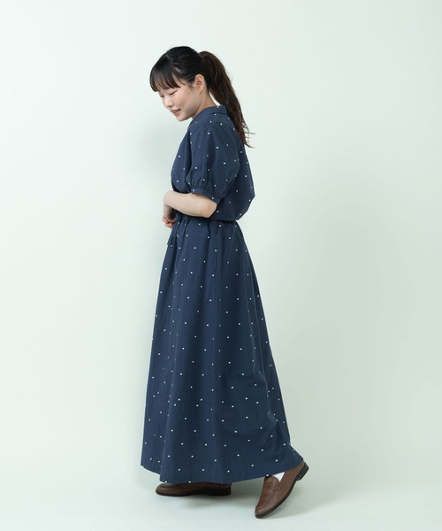 PAR ICI(パーリッシィ)の「DOT刺繍 丸襟ブラウス(セットアップ対応)(シャツ/ブラウス・レディース・ネイビー/アイボリー・FREE)」の14枚目の写真