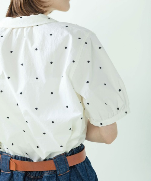 PAR ICI(パーリッシィ)の「DOT刺繍 丸襟ブラウス(セットアップ対応)(シャツ/ブラウス・レディース・ネイビー/アイボリー・FREE)」の20枚目の写真