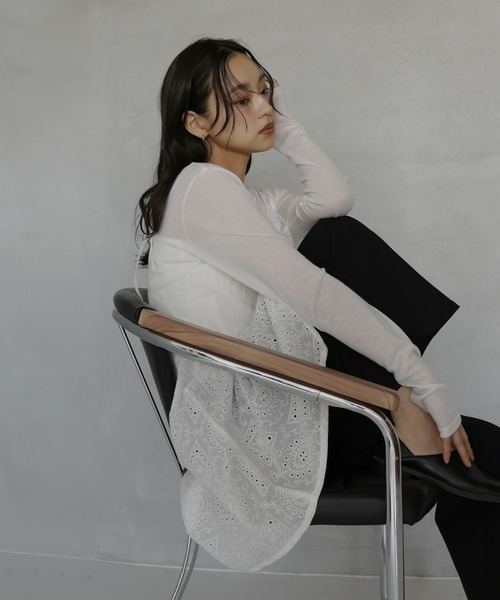  hellam（へラム）の「刺繍チュニックワンピース（ワンピース・レディース・ブラック/ホワイト・FREE）」の17枚目の写真