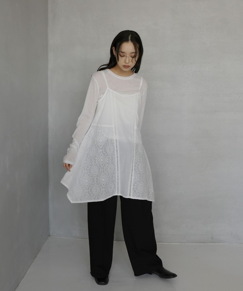  hellam（へラム）の「刺繍チュニックワンピース（ワンピース・レディース・ブラック/ホワイト・FREE）」の20枚目の写真