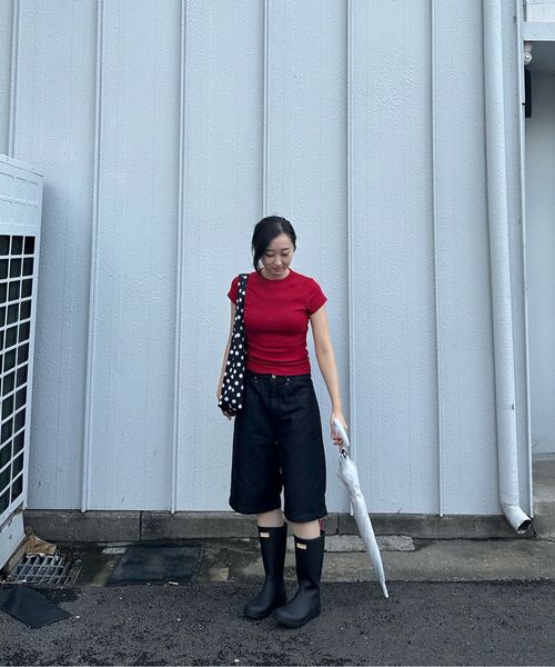 MUSINSA STANDARD WOMAN（ムシンサスタンダードウーマン）の「ウィメンズスリムクルーネックTシャツ[チリレッド]（Tシャツ/カットソー・レディース・その他・MEDIUM/SMALL/X-SMALL/LARGE/X-LARGE）」の7枚目の写真