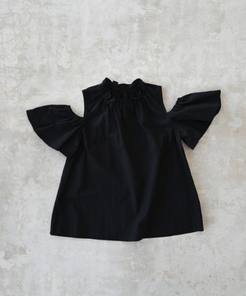 NHT（エヌエイチティー）の「NHT/エヌエイチティー オフショルダー ブラウス（シャツ/ブラウス・キッズ・ブラック・120cm/150cm/160cm/140cm/130cm/110cm）」の9枚目の写真