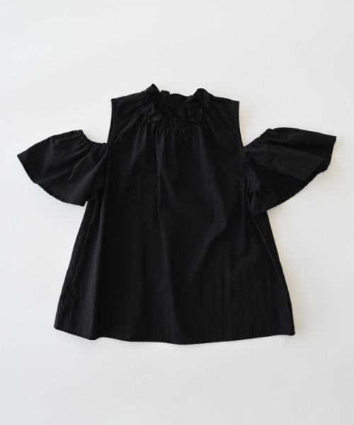NHT（エヌエイチティー）の「NHT/エヌエイチティー オフショルダー ブラウス（シャツ/ブラウス・キッズ・ブラック・120cm/150cm/160cm/140cm/130cm/110cm）」の6枚目の写真