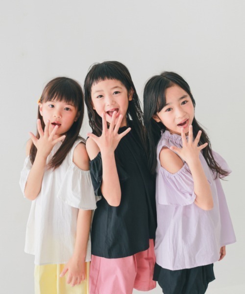 NHT（エヌエイチティー）の「NHT/エヌエイチティー オフショルダー ブラウス（シャツ/ブラウス・キッズ・ブラック・120cm/150cm/160cm/140cm/130cm/110cm）」の13枚目の写真