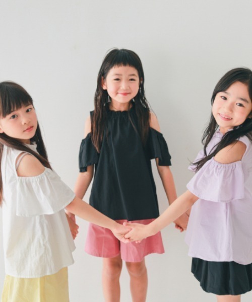 NHT（エヌエイチティー）の「NHT/エヌエイチティー オフショルダー ブラウス（シャツ/ブラウス・キッズ・ブラック・120cm/150cm/160cm/140cm/130cm/110cm）」の12枚目の写真