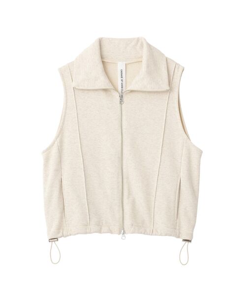 GARAGE OF GOOD CLOTHING（ガレージオブグッドクロージング）の「【日本製】裏毛ドロストショートベスト（ベスト・レディース・ホワイト系その他/ネイビー/杢グレー・FREE）」の18枚目の写真