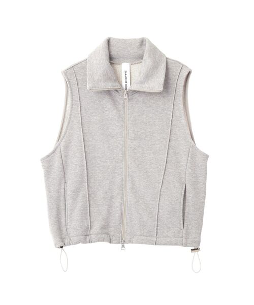 GARAGE OF GOOD CLOTHING（ガレージオブグッドクロージング）の「【日本製】裏毛ドロストショートベスト（ベスト・レディース・ホワイト系その他/ネイビー/杢グレー・FREE）」の19枚目の写真