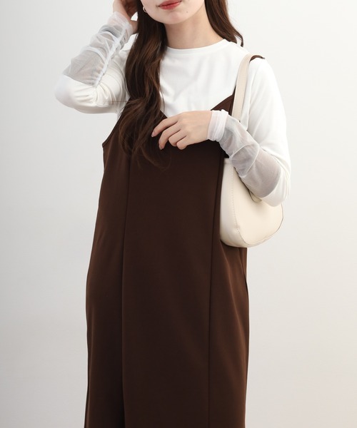 FUNALIVE(ファンアライブ)の「comoely closet 異素材ギャザーアクセントトップス 長袖(Tシャツ/カットソー・レディース・グレー/ホワイト・S/M)」の22枚目の写真