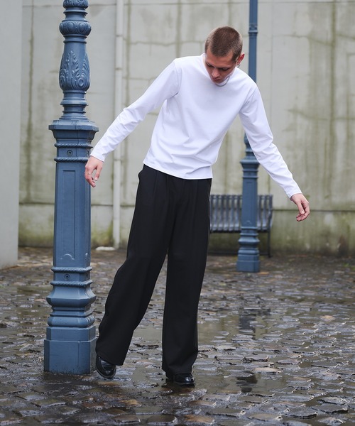 Regen Glanz（レーゲングランツ）の「2 tuck straight slacks / ツータックストレートスラックス（スラックス・メンズ・グレー/ブラック・LARGE/SMALL/MEDIUM）」の7枚目の写真