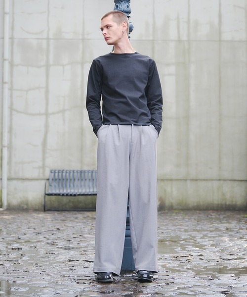 Regen Glanz（レーゲングランツ）の「2 tuck straight slacks / ツータックストレートスラックス（スラックス・メンズ・グレー/ブラック・LARGE/SMALL/MEDIUM）」の10枚目の写真
