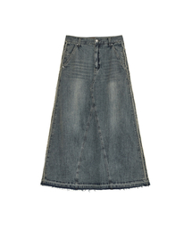 DEFGARMENTS（デフグラメンツ）の「DRAW DENIM LONG SKIRT [INDIGO]（スカート）」