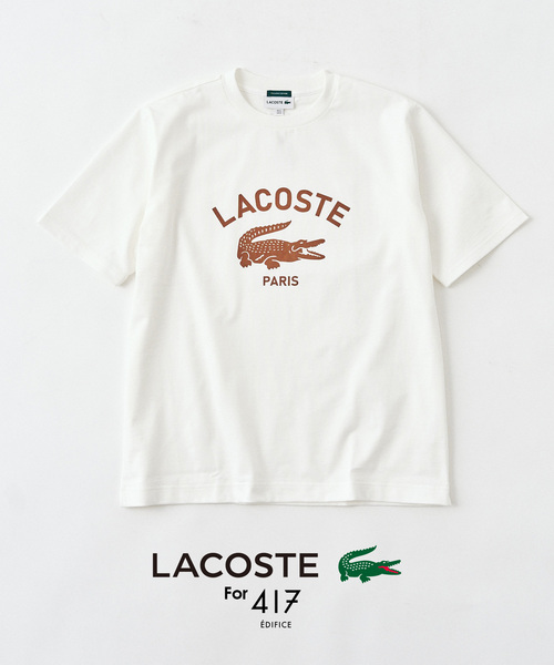 LACOSTE（ラコステ）の「【LACOSTE / ラコステ】 417別注 Print Tシャツ（Tシャツ/カットソー・メンズ・ブラック/ブルー/ベージュ/グリーン・LARGE/MEDIUM/SMALL）」の2枚目の写真