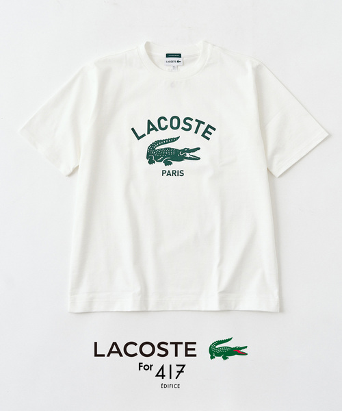 LACOSTE（ラコステ）の「【LACOSTE / ラコステ】 417別注 Print Tシャツ（Tシャツ/カットソー・メンズ・ブラック/ブルー/ベージュ/グリーン・LARGE/MEDIUM/SMALL）」の3枚目の写真