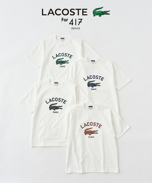 LACOSTE（ラコステ）の「【LACOSTE / ラコステ】 417別注 Print Tシャツ（Tシャツ/カットソー・メンズ・ブラック/ブルー/ベージュ/グリーン・LARGE/MEDIUM/SMALL）」の8枚目の写真