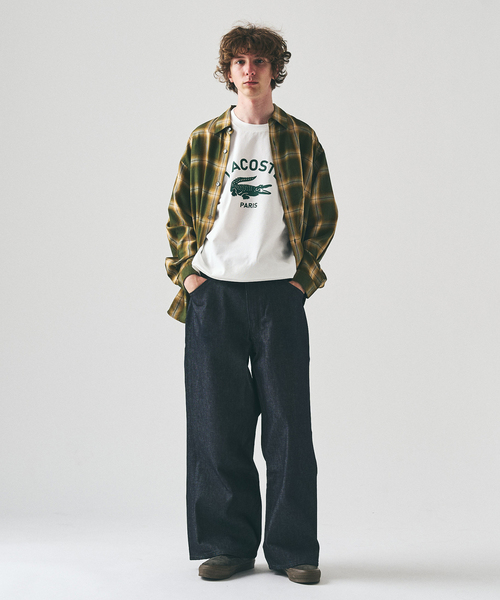 LACOSTE（ラコステ）の「【LACOSTE / ラコステ】 417別注 Print Tシャツ（Tシャツ/カットソー・メンズ・ブラック/ブルー/ベージュ/グリーン・LARGE/MEDIUM/SMALL）」の11枚目の写真