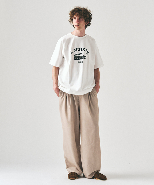 LACOSTE（ラコステ）の「【LACOSTE / ラコステ】 417別注 Print Tシャツ（Tシャツ/カットソー・メンズ・ブラック/ブルー/ベージュ/グリーン・LARGE/MEDIUM/SMALL）」の12枚目の写真