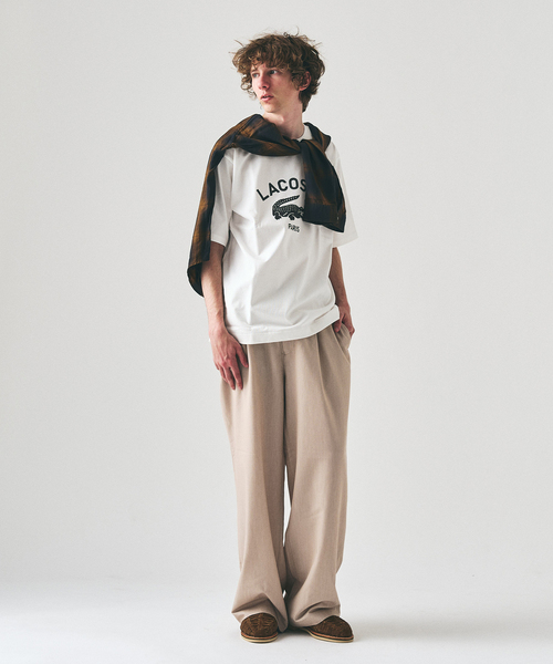 LACOSTE（ラコステ）の「【LACOSTE / ラコステ】 417別注 Print Tシャツ（Tシャツ/カットソー・メンズ・ブラック/ブルー/ベージュ/グリーン・LARGE/MEDIUM/SMALL）」の15枚目の写真