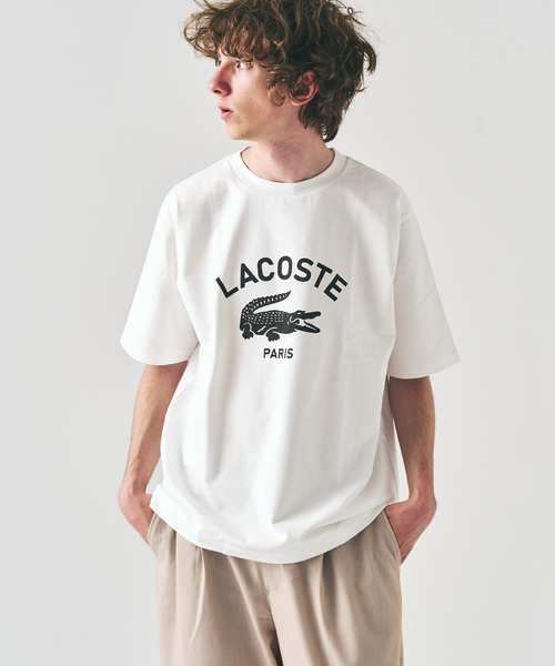 LACOSTE（ラコステ）の「【LACOSTE / ラコステ】 417別注 Print Tシャツ（Tシャツ/カットソー・メンズ・ブラック/ブルー/ベージュ/グリーン・LARGE/MEDIUM/SMALL）」の16枚目の写真