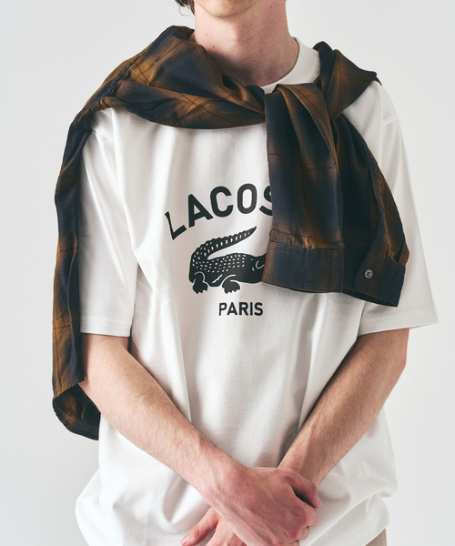 LACOSTE（ラコステ）の「【LACOSTE / ラコステ】 417別注 Print Tシャツ（Tシャツ/カットソー・メンズ・ブラック/ブルー/ベージュ/グリーン・LARGE/MEDIUM/SMALL）」の18枚目の写真
