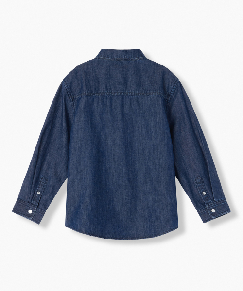 MUSINSA STANDARD KIDS（ムシンサスタンダードキッズ）の「リラックスデニムシャツ [ミディアムインディゴ]（シャツ/ブラウス・レディース・その他・100/110/120/130/140/150/160）」の3枚目の写真