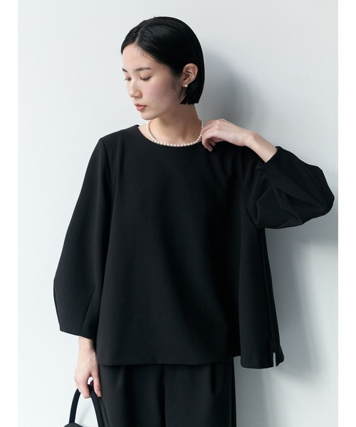 Brown&Street（ブラウンアンドストリート）の「【Refine】コクーンスリーブトップス（Tシャツ/カットソー・レディース・ブラック/ナチュラル・FREE）」の6枚目の写真