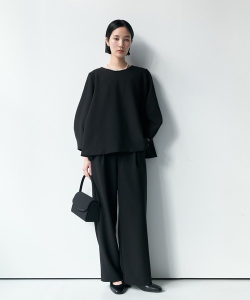 Brown&Street（ブラウンアンドストリート）の「【Refine】コクーンスリーブトップス（Tシャツ/カットソー・レディース・ブラック/ナチュラル・FREE）」の10枚目の写真
