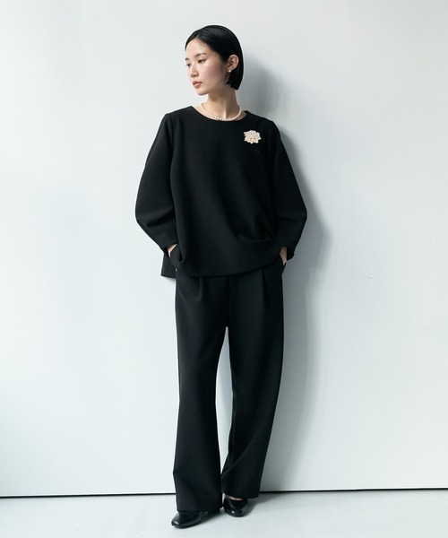 Brown&Street（ブラウンアンドストリート）の「【Refine】コクーンスリーブトップス（Tシャツ/カットソー・レディース・ブラック/ナチュラル・FREE）」の11枚目の写真