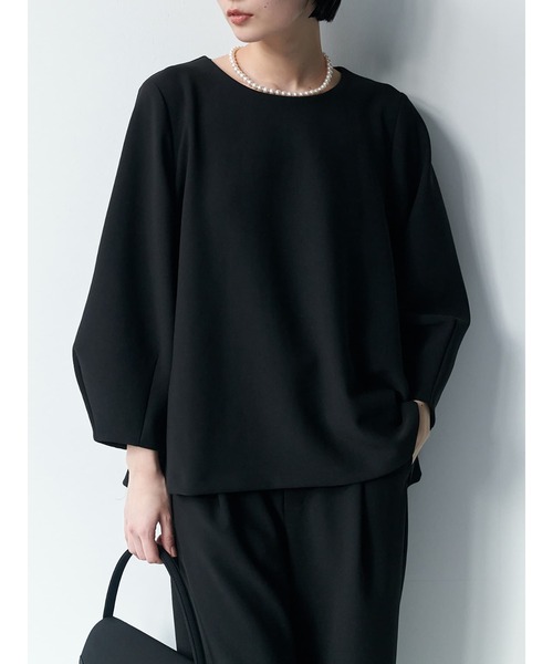 Brown&Street（ブラウンアンドストリート）の「【Refine】コクーンスリーブトップス（Tシャツ/カットソー・レディース・ブラック/ナチュラル・FREE）」の12枚目の写真
