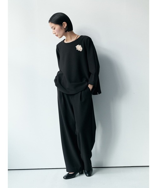 Brown&Street（ブラウンアンドストリート）の「【Refine】コクーンスリーブトップス（Tシャツ/カットソー・レディース・ブラック/ナチュラル・FREE）」の14枚目の写真