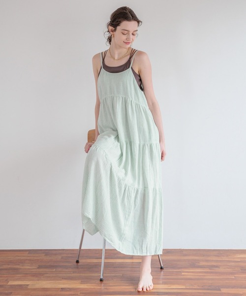 bijorie(ビジュリィ)の「【bijorie】ティアードキャミワンピース(ワンピース・レディース・ブラウン系/ブルー系/ライラック・FREE)」の11枚目の写真