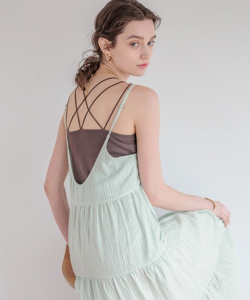 bijorie(ビジュリィ)の「【bijorie】ティアードキャミワンピース(ワンピース・レディース・ブラウン系/ブルー系/ライラック・FREE)」の13枚目の写真