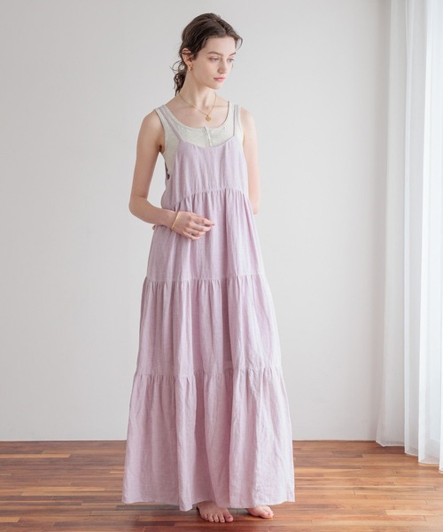 bijorie(ビジュリィ)の「【bijorie】ティアードキャミワンピース(ワンピース・レディース・ブラウン系/ブルー系/ライラック・FREE)」の15枚目の写真