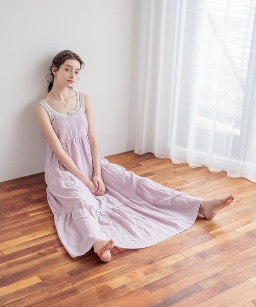 bijorie(ビジュリィ)の「【bijorie】ティアードキャミワンピース(ワンピース・レディース・ブラウン系/ブルー系/ライラック・FREE)」の16枚目の写真