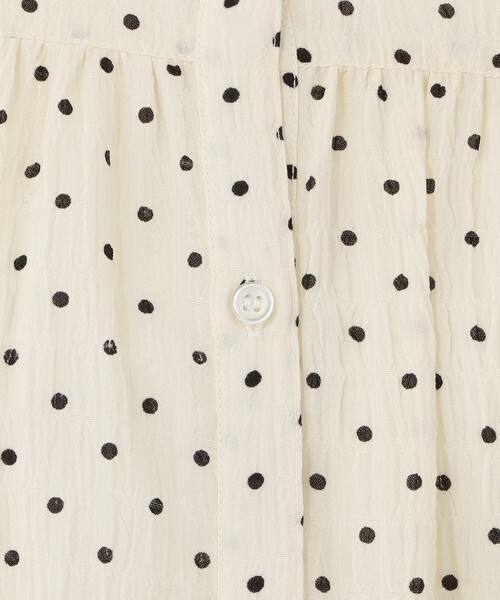 Afternoon Tea(アフタヌーンティー)の「ドット襟付きブラウス(シャツ/ブラウス・レディース・ブラック/アイボリー・MEDIUM)」の7枚目の写真