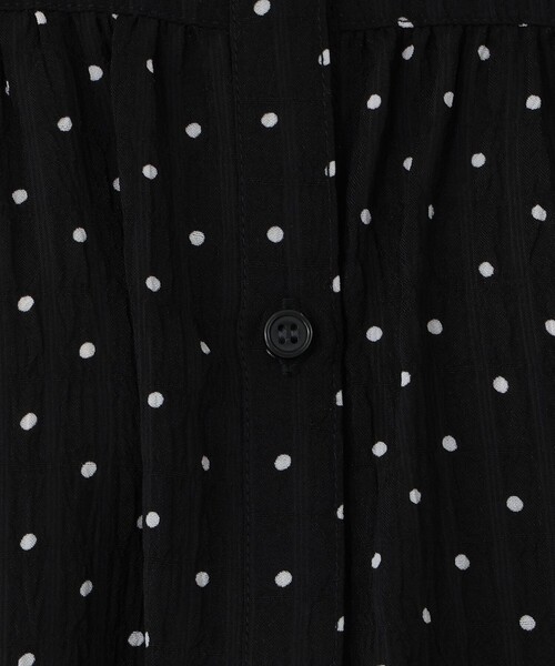 Afternoon Tea(アフタヌーンティー)の「ドット襟付きブラウス(シャツ/ブラウス・レディース・ブラック/アイボリー・MEDIUM)」の9枚目の写真