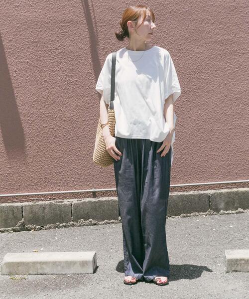 ITEMS URBANRESEARCH(アイテムズ アーバンリサーチ)の「『洗濯可』レーヨンデニムワイドパンツ(デニムパンツ・レディース・ブルー/ワンウォッシュ/ブラック・FREE)」の22枚目の写真